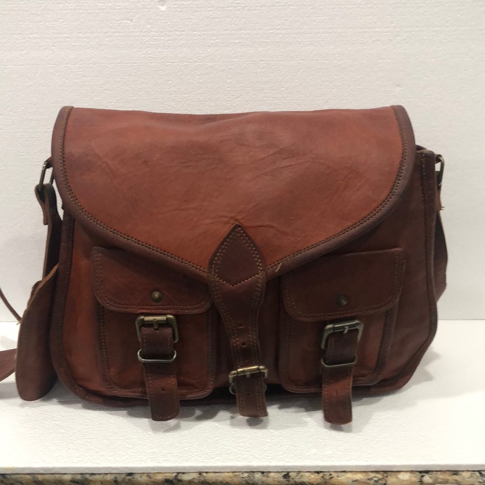 Brown Leather Shoulder Bag
